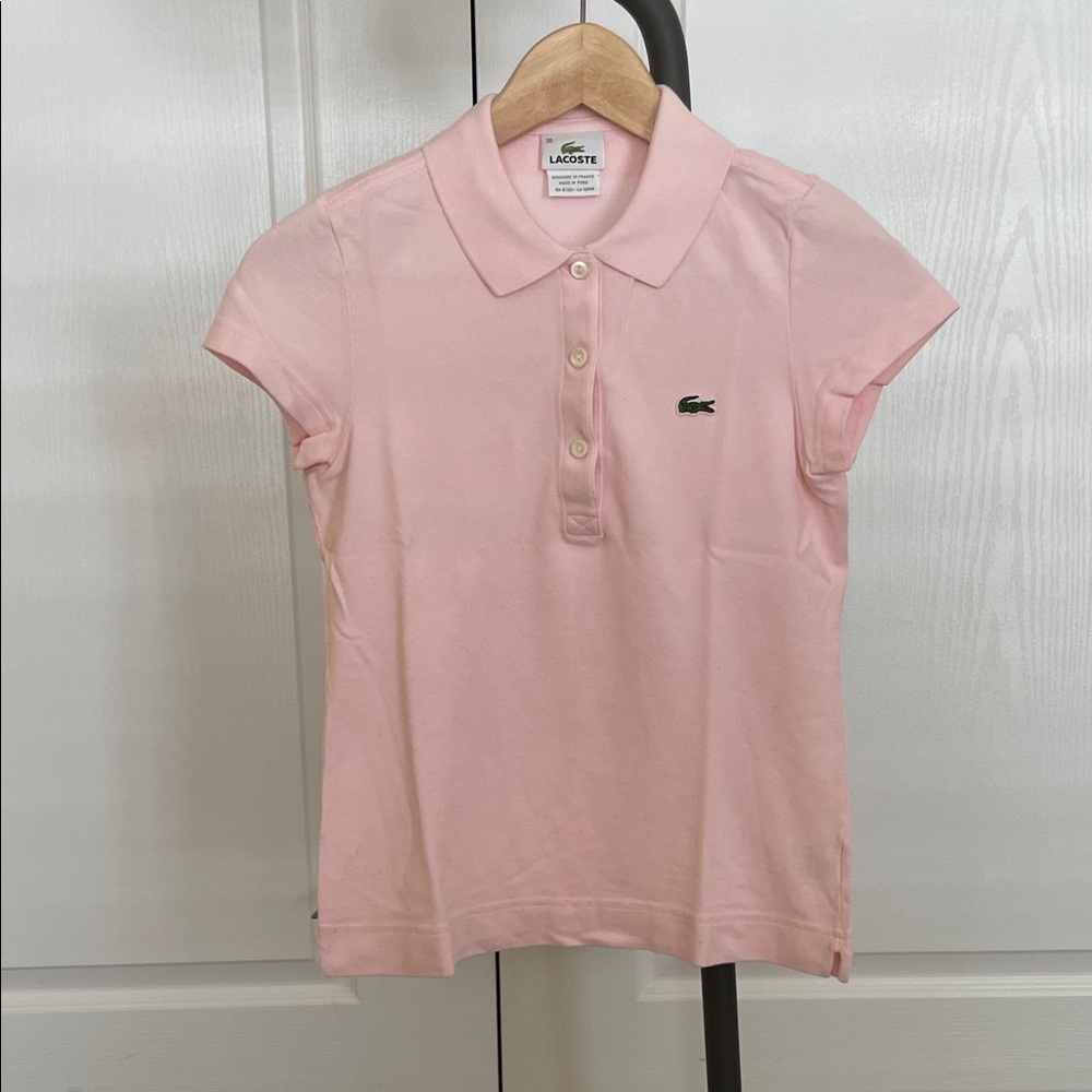 Lacoste Light Pink Polo Top